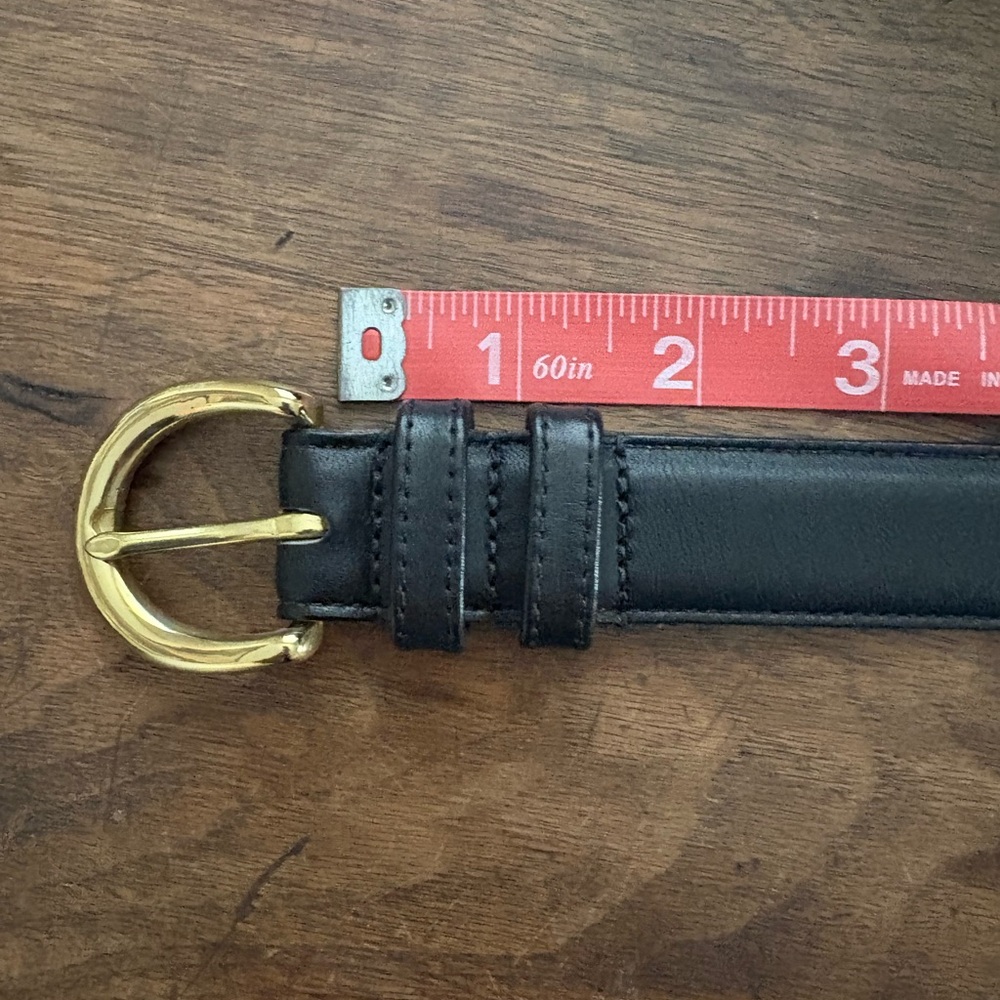 Vintage COACH Black Cowhide Leather & Brass Belt Women's Size SMALL 8400 USA - Picture 14 of 15